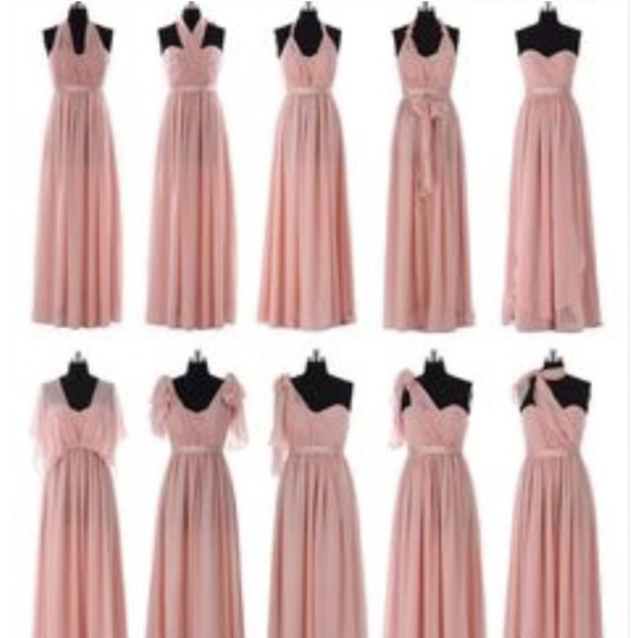 David's Bridal Versa Dress Convertible 10 Way Bridesmaid Dress Ice Blue 8 - Picture 2 of 5